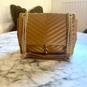 Rebecca Minkoff Nude Edie Flap Shoulder Bag